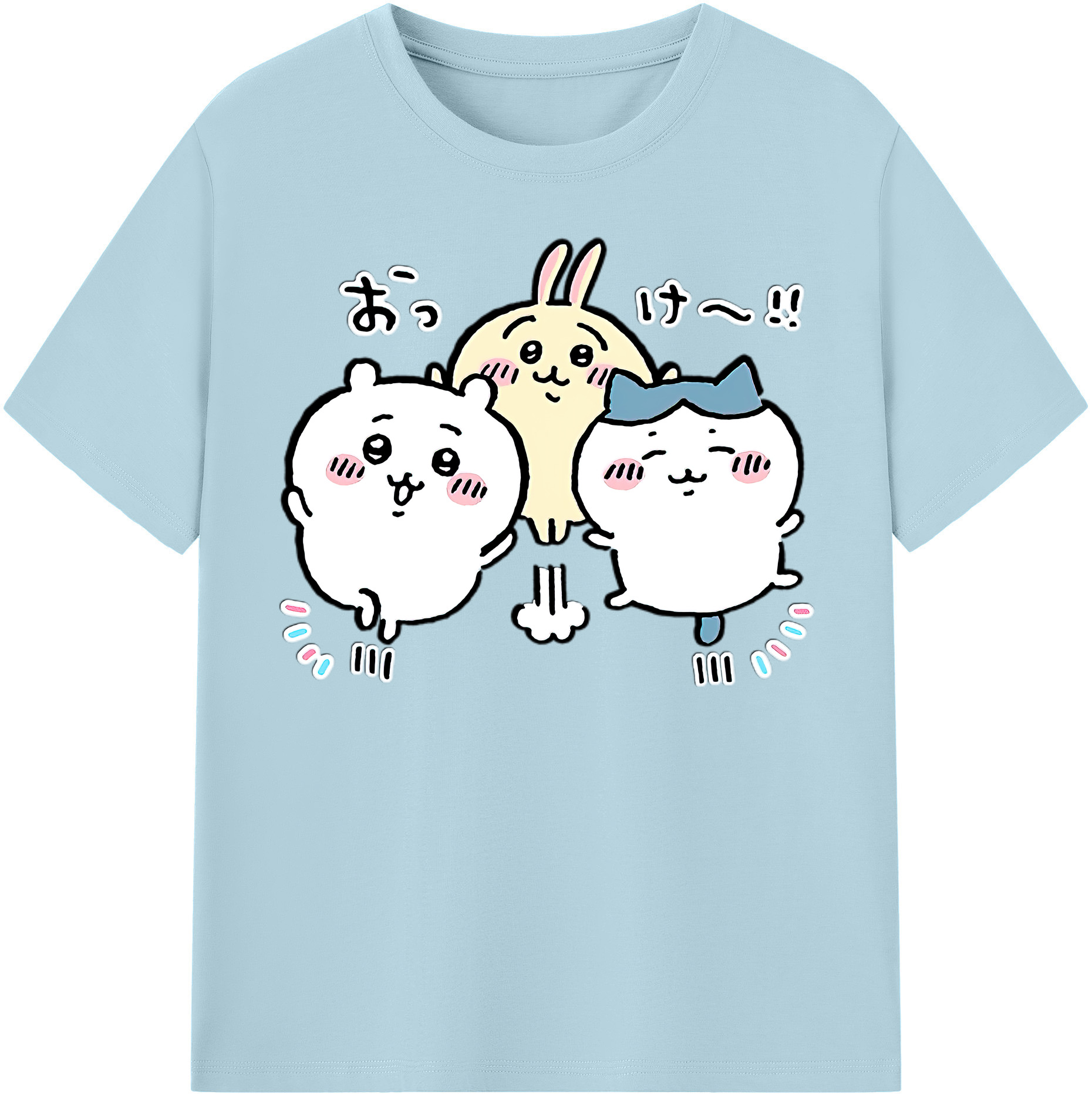（画像用） ちいかわ ちいかわ Chii-kawa chiikawa 綿100％半袖Tシャツ（フロントプリント）